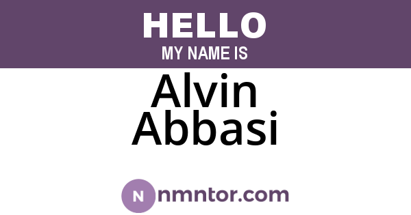 Alvin Abbasi