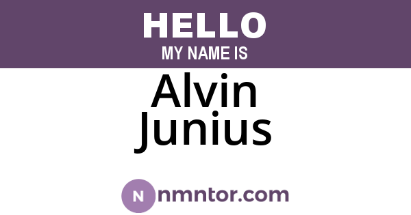 Alvin Junius