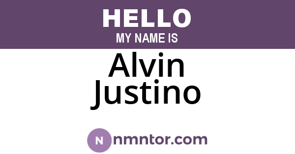 Alvin Justino