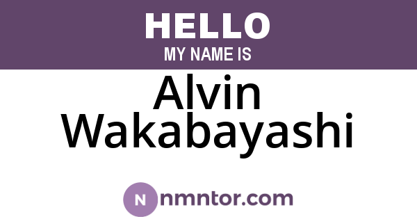 Alvin Wakabayashi