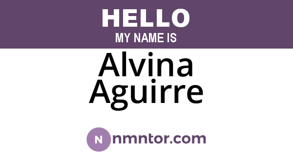 Alvina Aguirre
