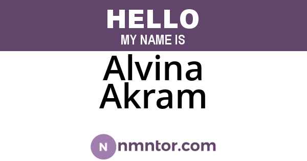 Alvina Akram