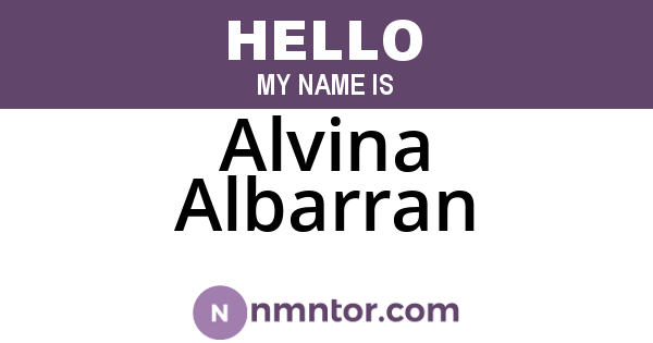 Alvina Albarran