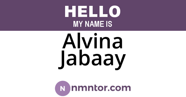 Alvina Jabaay