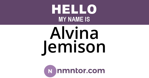Alvina Jemison