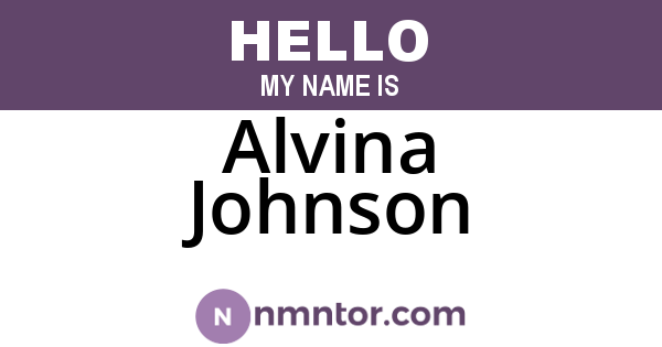 Alvina Johnson