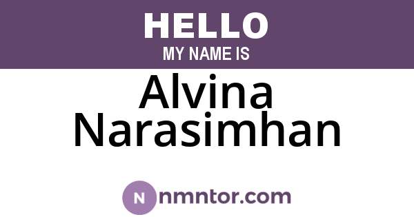 Alvina Narasimhan
