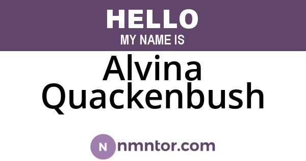 Alvina Quackenbush