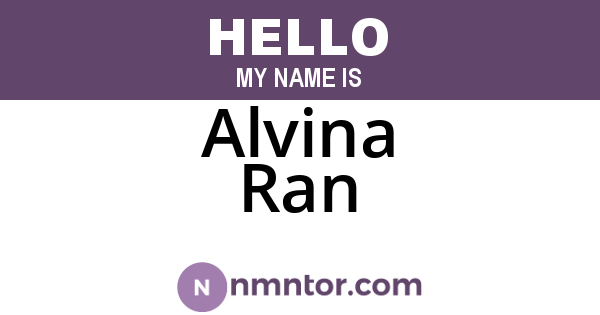 Alvina Ran