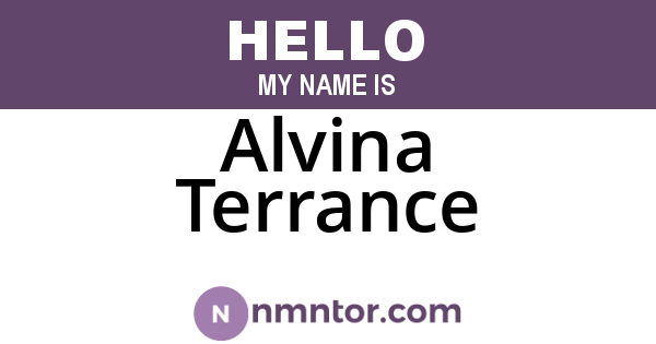 Alvina Terrance