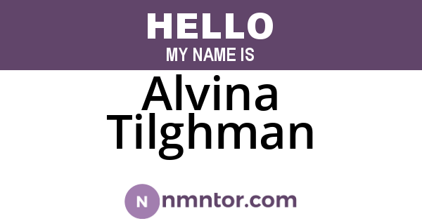 Alvina Tilghman