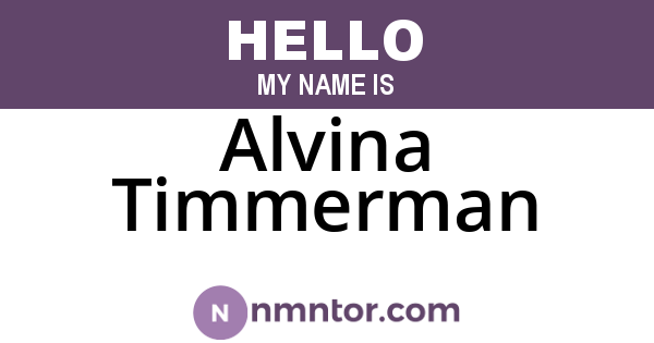 Alvina Timmerman