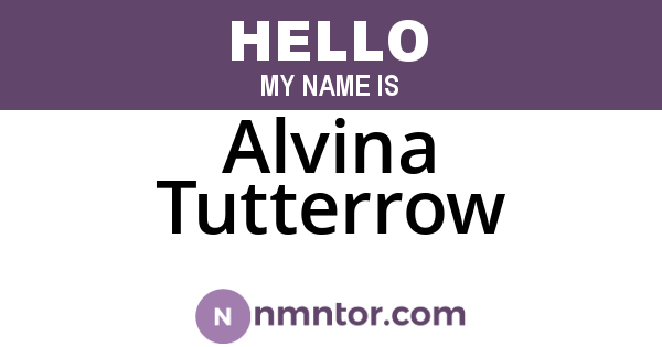 Alvina Tutterrow