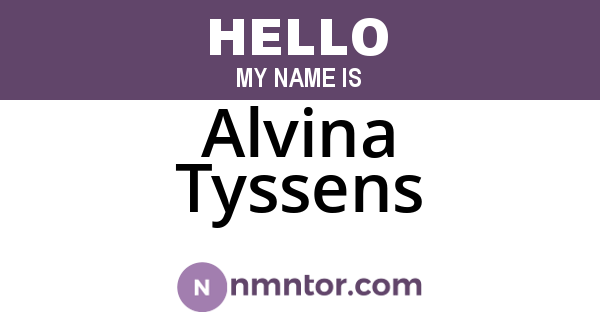 Alvina Tyssens
