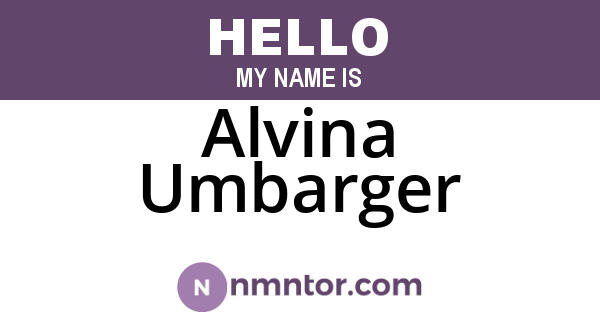 Alvina Umbarger