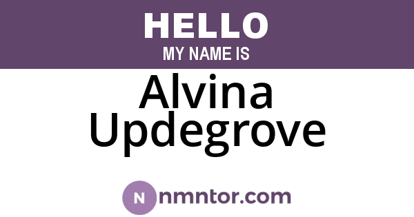 Alvina Updegrove