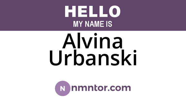 Alvina Urbanski