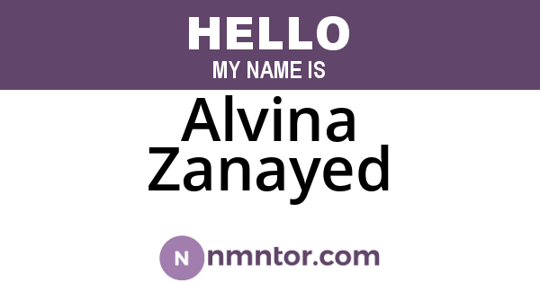 Alvina Zanayed