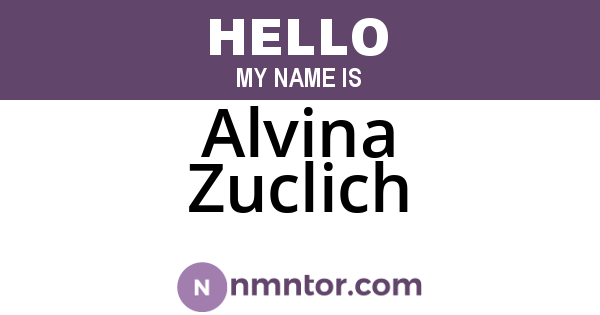 Alvina Zuclich