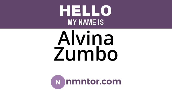 Alvina Zumbo