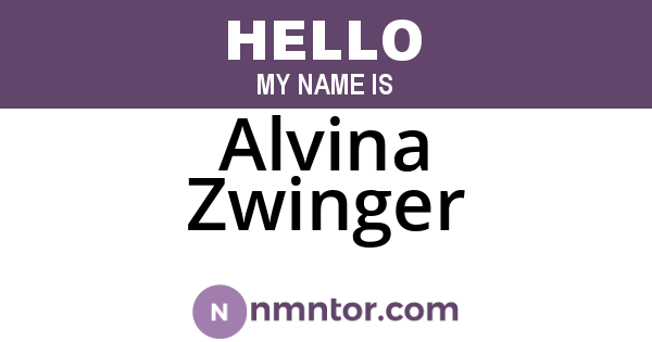 Alvina Zwinger