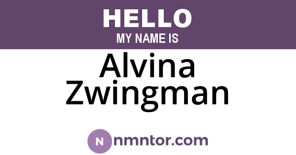 Alvina Zwingman