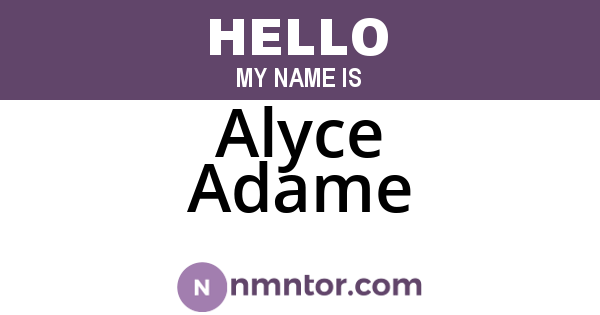 Alyce Adame