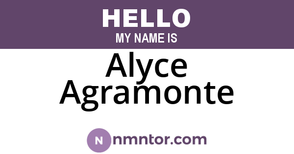 Alyce Agramonte