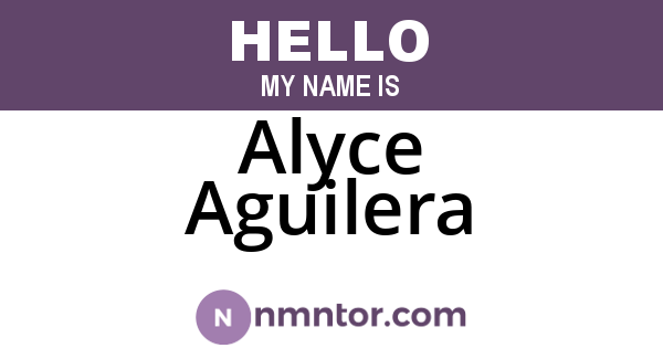 Alyce Aguilera