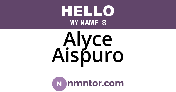 Alyce Aispuro