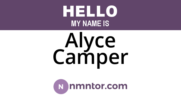 Alyce Camper