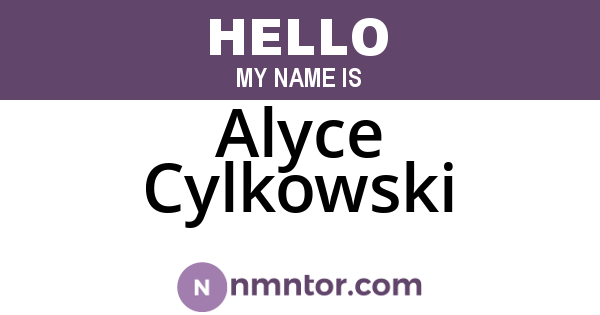 Alyce Cylkowski
