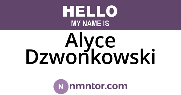 Alyce Dzwonkowski