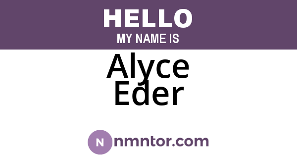 Alyce Eder