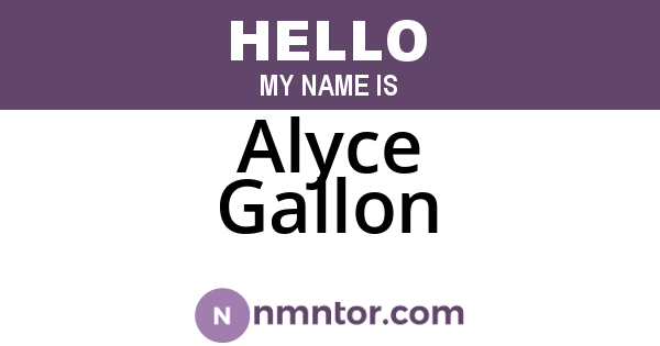 Alyce Gallon