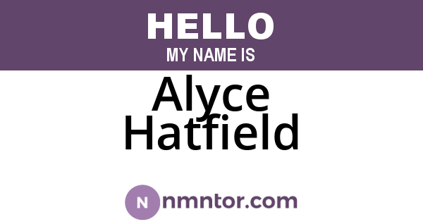 Alyce Hatfield