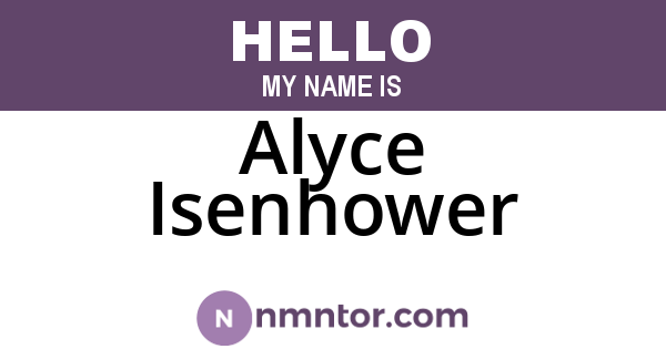 Alyce Isenhower