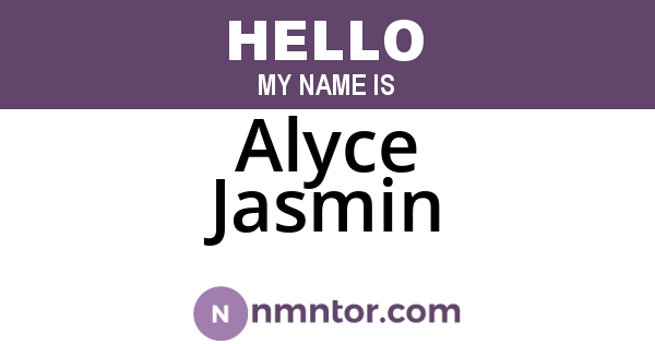 Alyce Jasmin