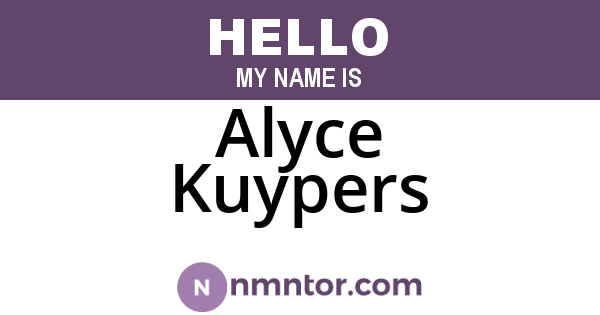 Alyce Kuypers