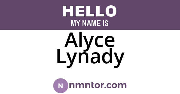 Alyce Lynady