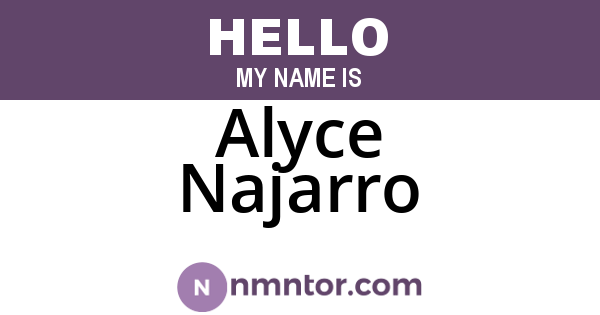 Alyce Najarro