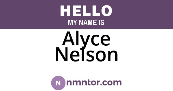 Alyce Nelson