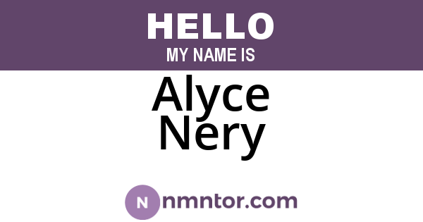 Alyce Nery