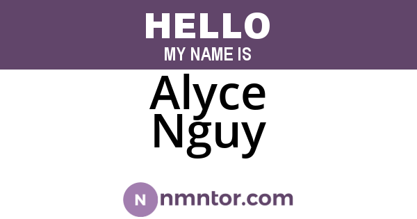 Alyce Nguy