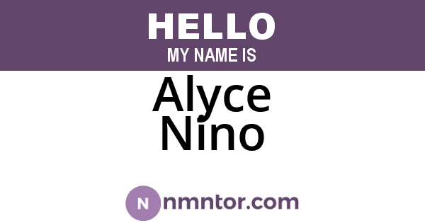 Alyce Nino