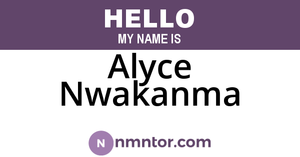 Alyce Nwakanma