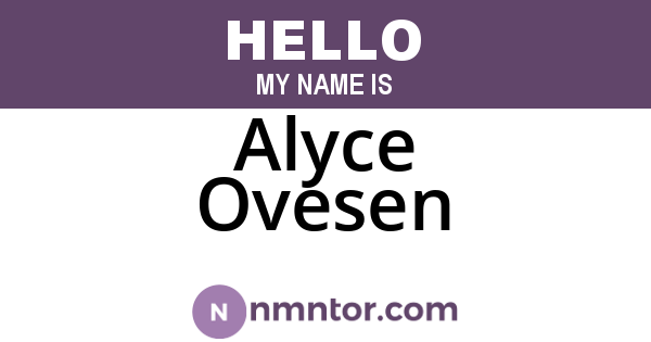 Alyce Ovesen