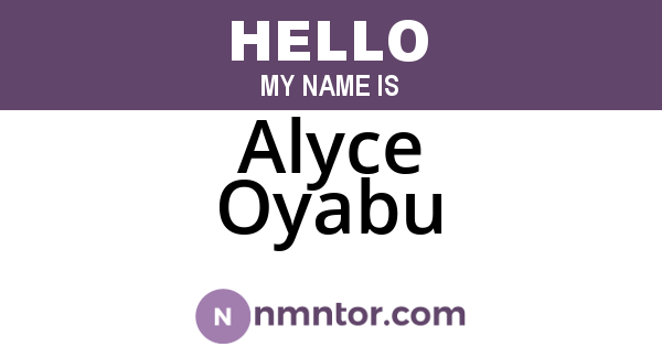 Alyce Oyabu