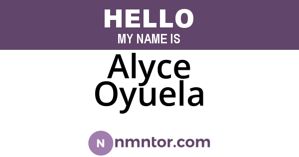 Alyce Oyuela