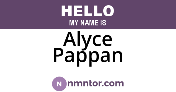 Alyce Pappan
